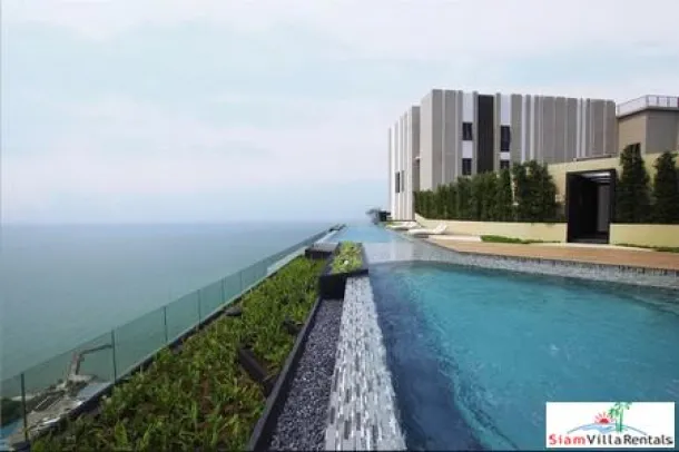 Élégant appartement d'une chambre avec superbe vue sur la mer à Wongamat Beach