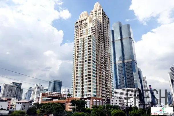The Empire Place - Vues Fantastiques sur la Ville depuis ce Luxueux Appartement Trois Chambres à Louer à Sathorn