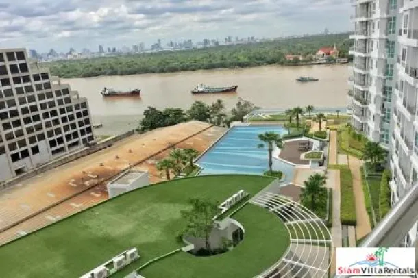 Supalai Prima Riva - Luxueux et Très Spacieux Quatre Chambres avec Vues Fantastiques sur le Fleuve Chao Phraya à Chong Nonsi