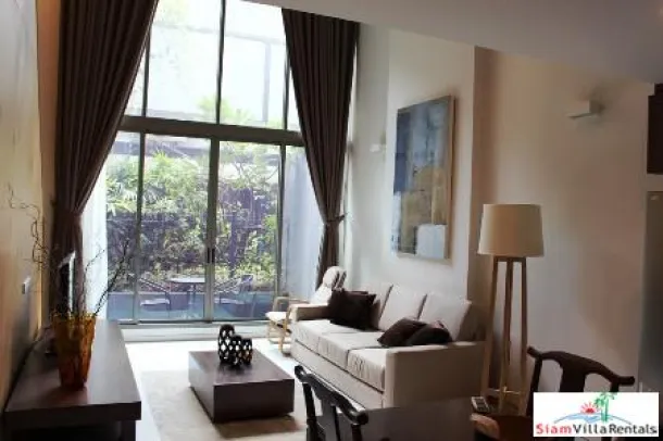 The Siamese Thirty-Nine Condominium - Kiralık Bahçe Manzaralı Bir Yatak Odalı Loft Tarzı Dubleks, Phrom Phong