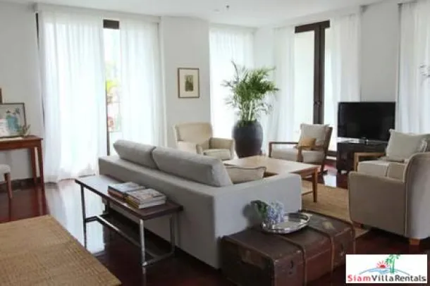 Panburi Apartment - Apartamento de Lujo Único de Cuatro Dormitorios en Alquiler en el Corazón del Distrito Financiero, Surasak