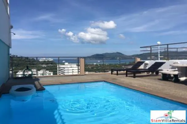 Diamond Condominium - Vistas Marítimas desta Limpa e Confortável Quarto Duplo em Patong