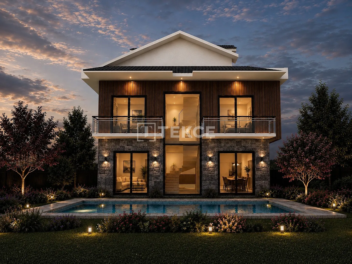 Villas de 3 Dormitorios con Jardines y Piscinas en Fethiye, Turquía