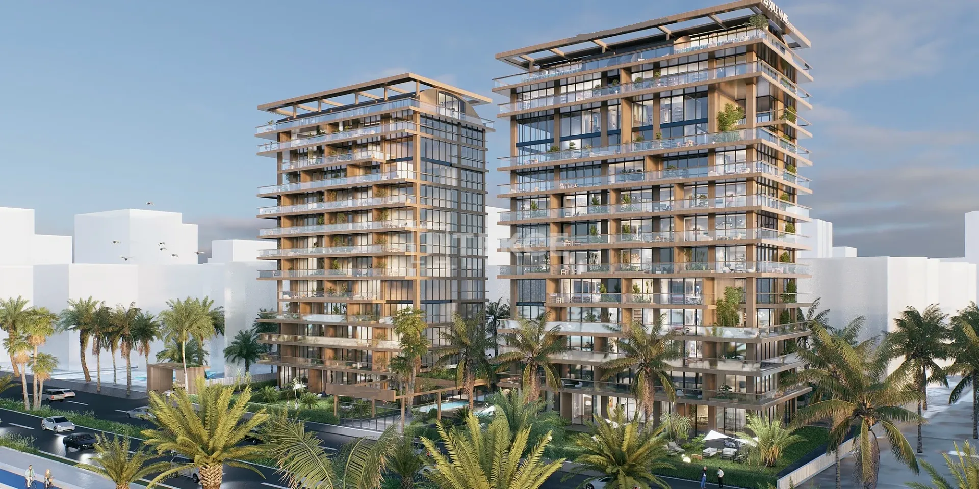Apartamentos frente al mar con piscina cubierta en Alanya Mahmutlar