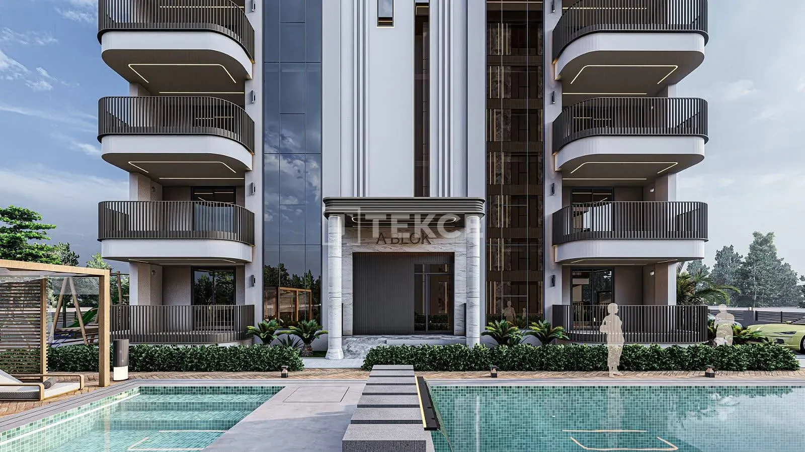 Apartamentos de 3 quartos num complexo com piscina em Serik, Antália