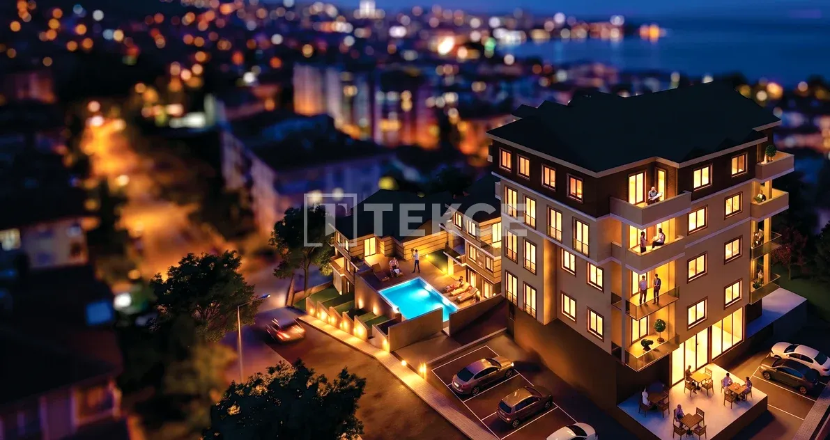3-Bedroom Duplex Apartments in a Complex in Mudanya Halitpaşa