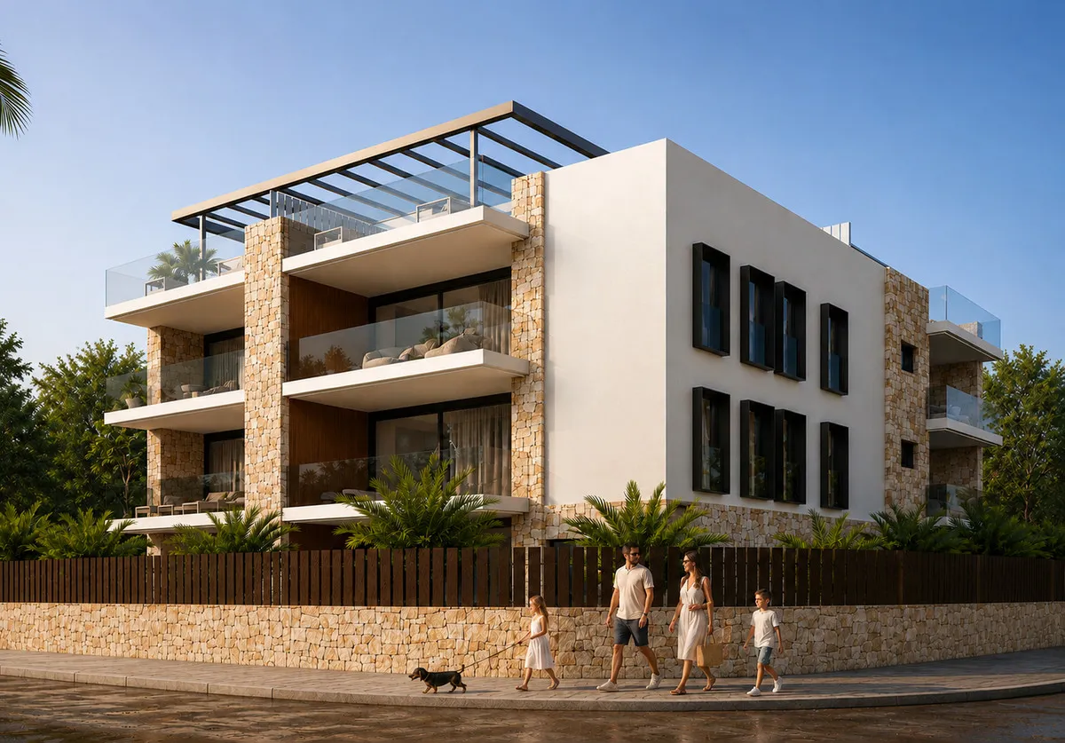Modern 3-bedroom apartment in Jávea (Xàbia) centre, east-facing
